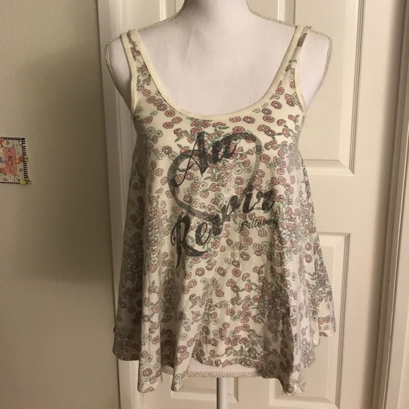 Billabong Tops - Billabong Au Revoir Trapeze Swing Floral Tank Top Sz Small